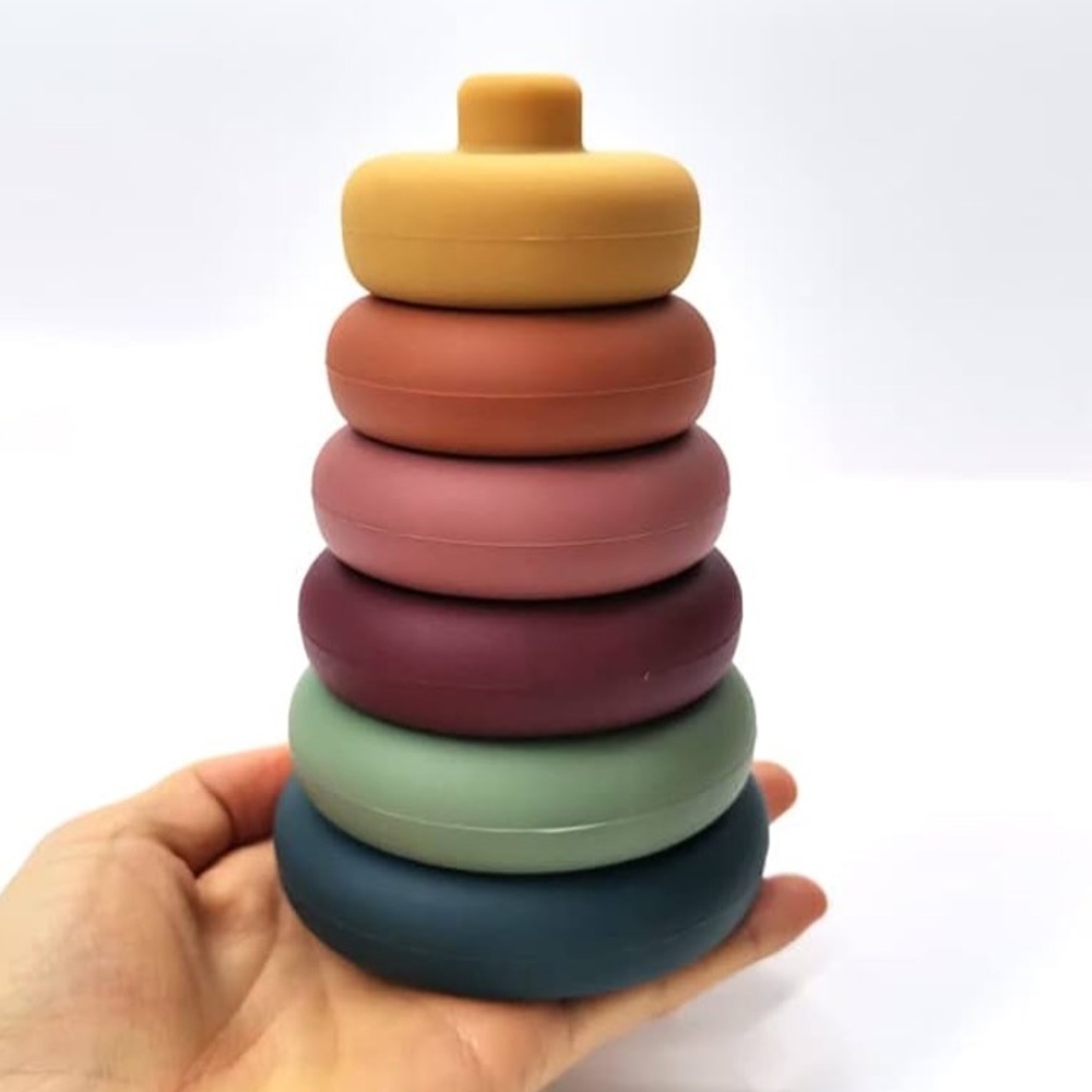 Catchy Silicone Ball and Multicolor Stacking Rings Set - Picture 6 of 14